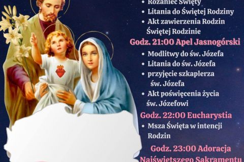 NOC WALKI ZA RODZINY W UROCZYSTOŚĆ ŚW. JÓZEFA 19 marca 2025 r.